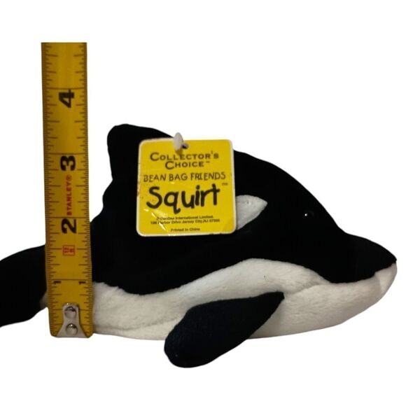 Shamu Orca Killer Whale MINI Plush Bean Bag Toy Stuffed Animal Dan Dee With Tags - Picture 2 of 15